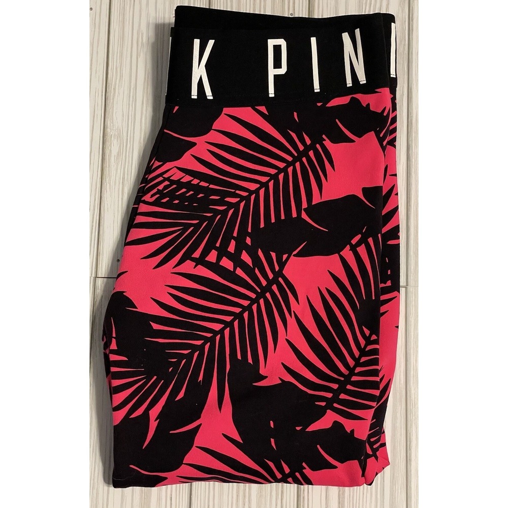 Women's Pink Victoria's Secret Ultimate Crop Yoga Pants‎ XS Pink/black